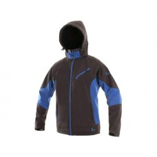 Pánská softshell bunda CXS SACRAMENTO, šedo-modrá, vel. 4XL